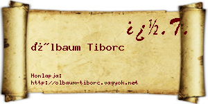 Ölbaum Tiborc névjegykártya